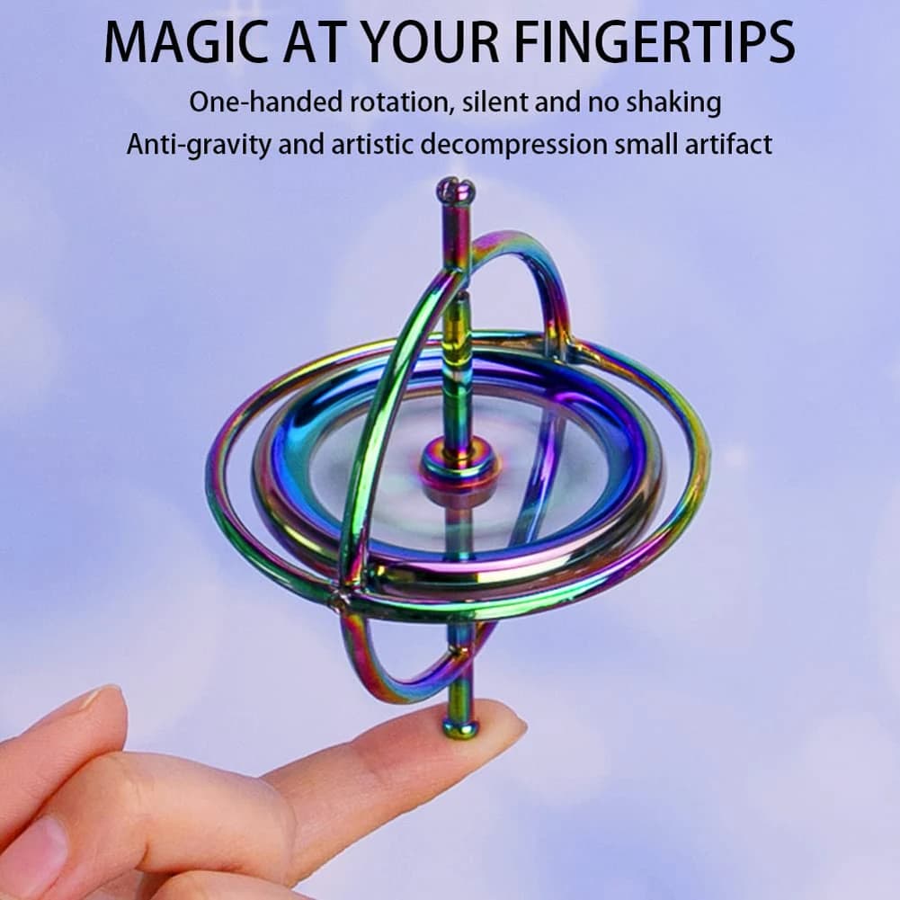 Macchinari metallici Giroscopio Bicchiere antigravità Giroscopio Spinner in rame Punta delle dita Giroscopio a spirale Giocattolo antistress da tavolo