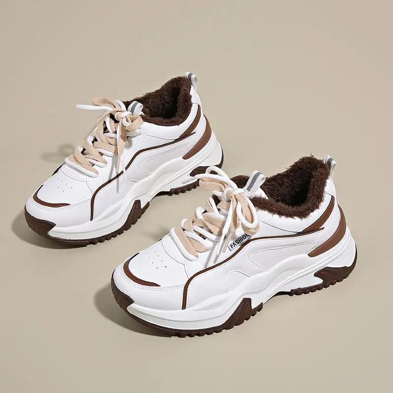 Ins Stivali invernali alla moda da donna 2025 Nuove sneakers robuste con isolamento termico Suola spessa 5 cm Tomaia in rete traspirante