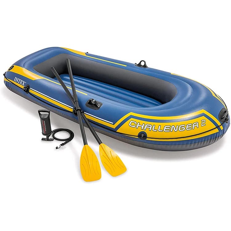 Kayak gonfiabile Challenger 2 originale, barca a remi in PVC per 2 persone con pagaia, consegna a domicilio.