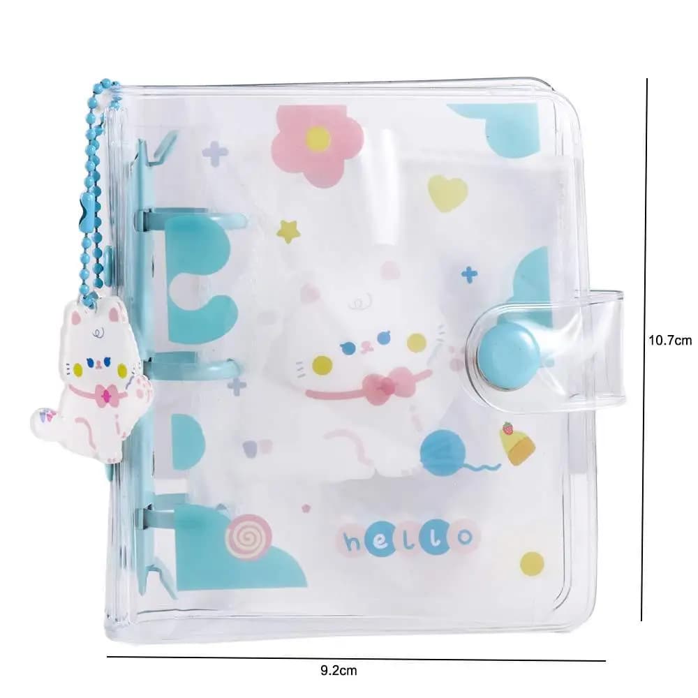 Mini pianificatore per studenti Kawaii Raccoglitore per libri a mano a 3 fori Notebook Album fotografico Raccoglitore ad anelli Notebook a fogli mobili
