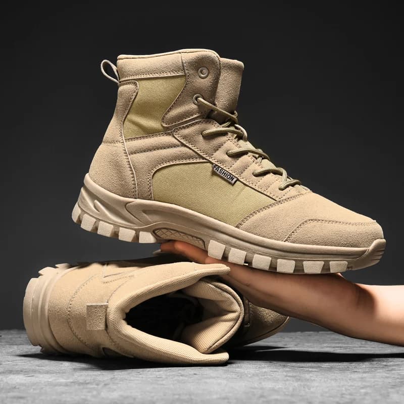 Nuovi stivali da esterno alti autunno-inverno - Stivali da deserto, scarpe da trekking antiscivolo e resistenti all'usura, scarpe da alpinismo