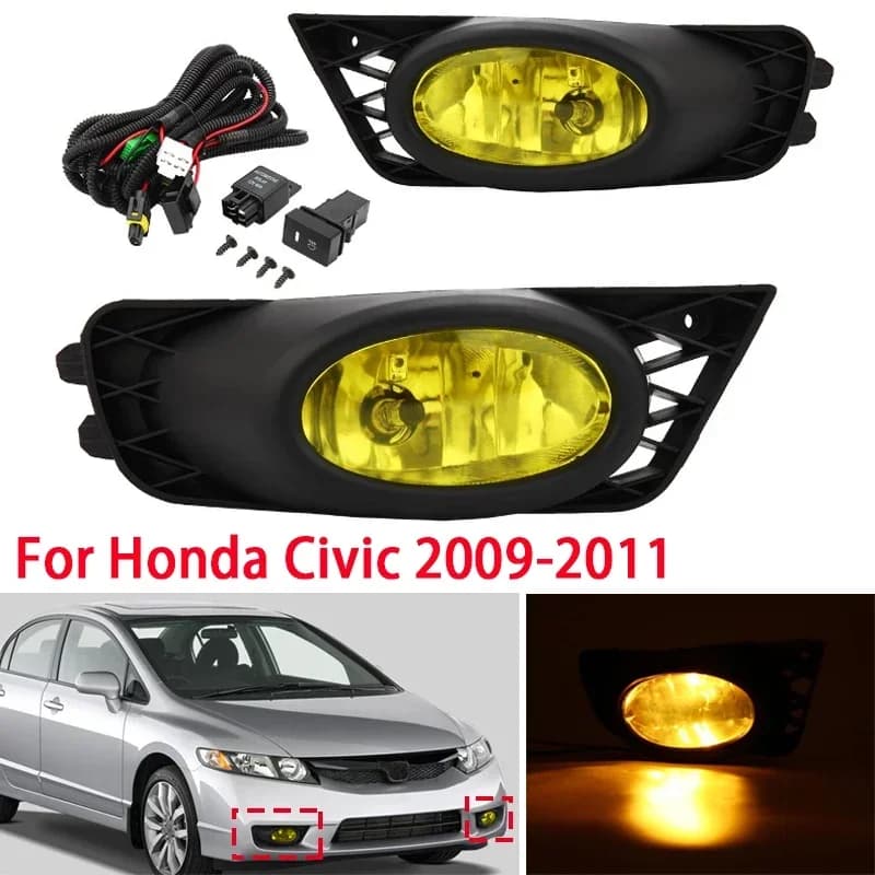 1 paio di luci di marcia diurna a LED per paraurti anteriore per auto per Honda Civic 2009-2011