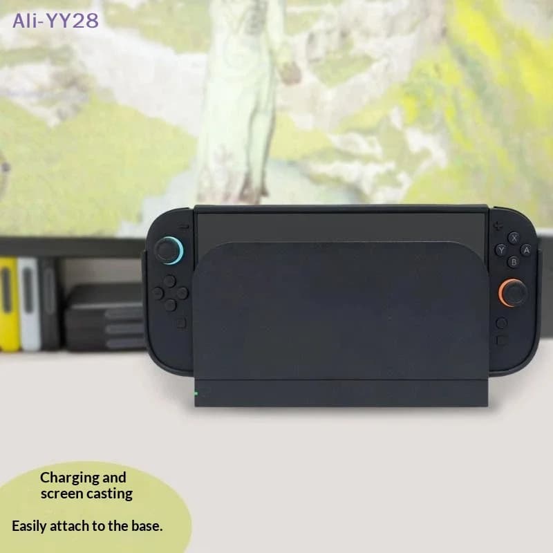 Custodia Sottile Dockabile {MX} in PC TPU, Cover Protettiva Rigida Trasparente Antiurto con Impugnatura Ergonomica per Switch 2 NS 2