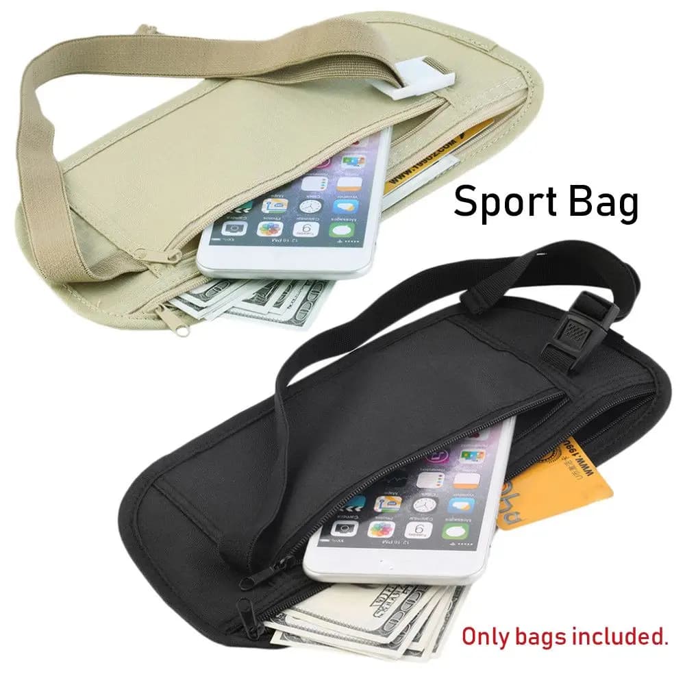 Marsupio in Nylon marsupio borsa da viaggio portafoglio nascosto passaporto soldi marsupio Slim Secret Security utili borse da viaggio pacchi petto