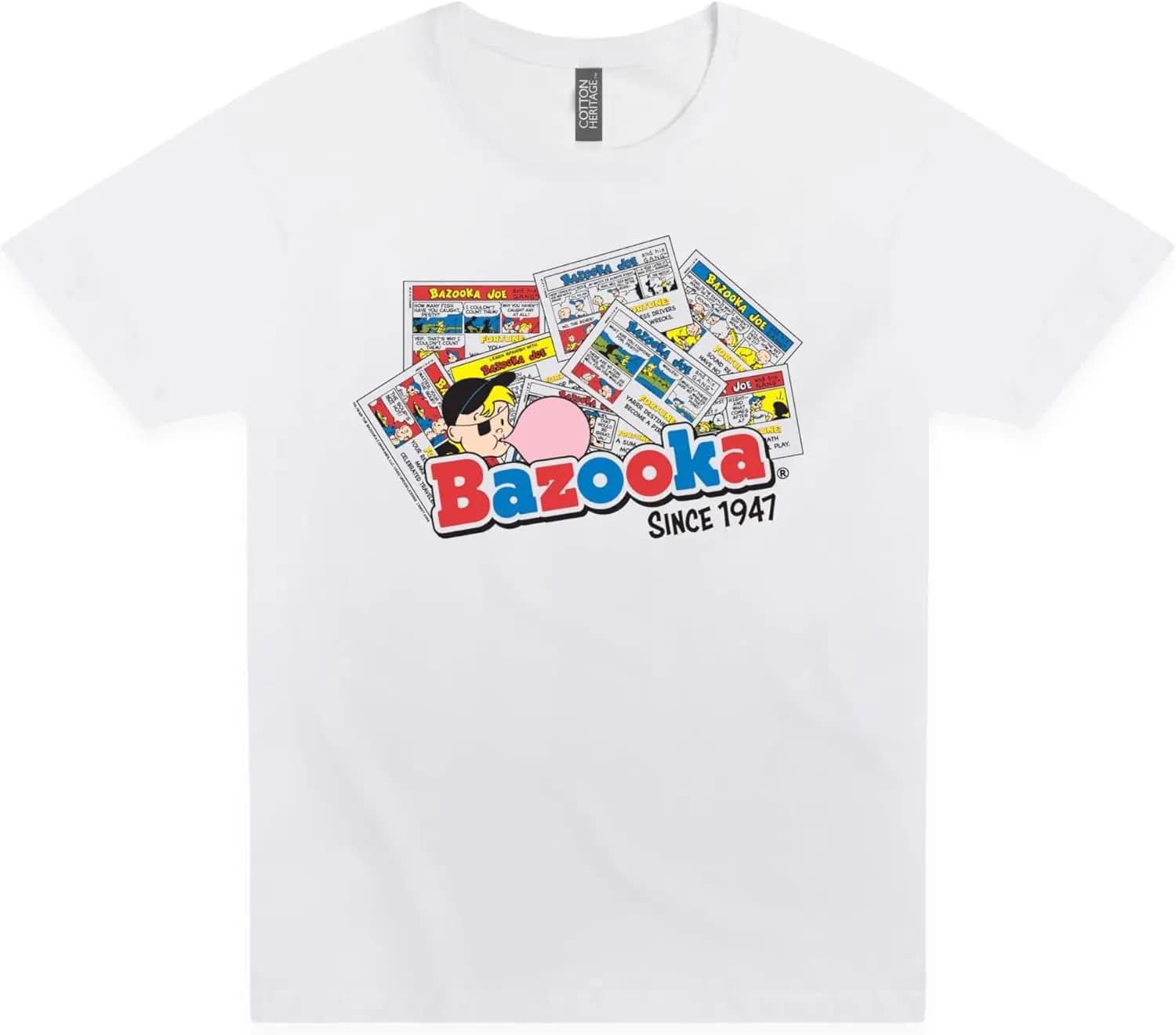 Bazooka® Joe Retro Comics Since 1947 Vintage Bubble Gum Graphic Tee - Soft Cotton Unisex Shirt Retro Nostalgic Print t-shirt,Movie Poster Classic,Pop,Culture,Classic,Gift