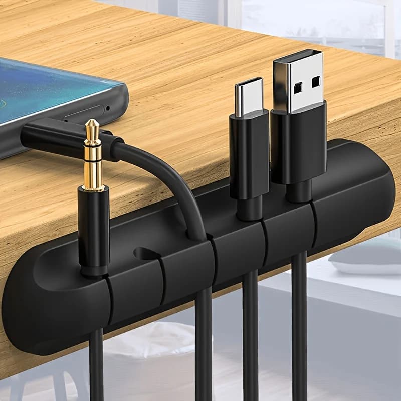 Clip per organizer per cavi multi-slot da 10/5/1 pezzi - Sistema di gestione dei cavi in plastica per scrivania, casa, ufficio e auto, accessorio per supporto per cavi