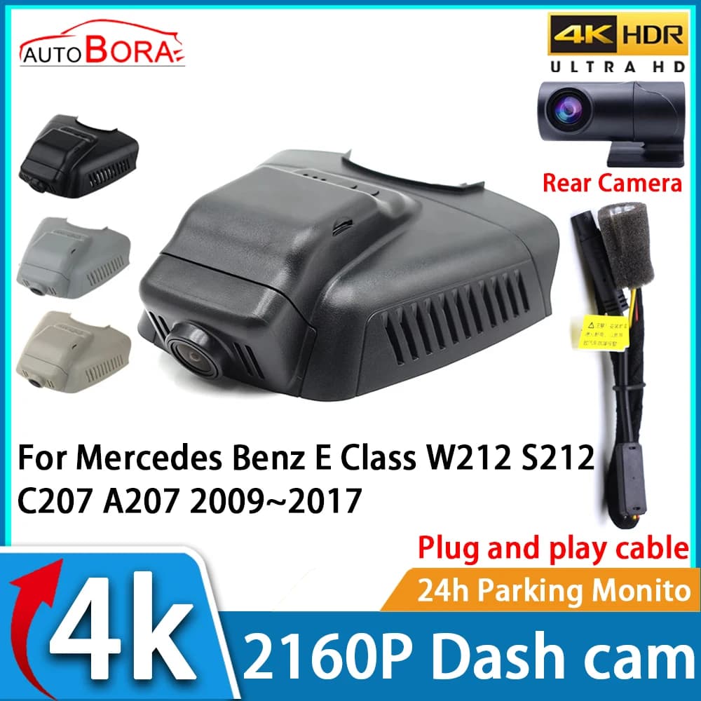 Video Recorder for Auto ZhuCamX with Night Vision UHD 4K 2160P DVR Dash Cam for Mercedes Benz Class E W212 S212 C207 A207 2009~2017