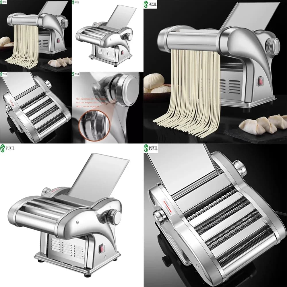 Macchina Elettrica Commerciale per Pressare la Pasta per Uso Domestico, Completamente Automatica, Multifunzionale, in Acciaio Inossidabile, con Rullo per Impasto