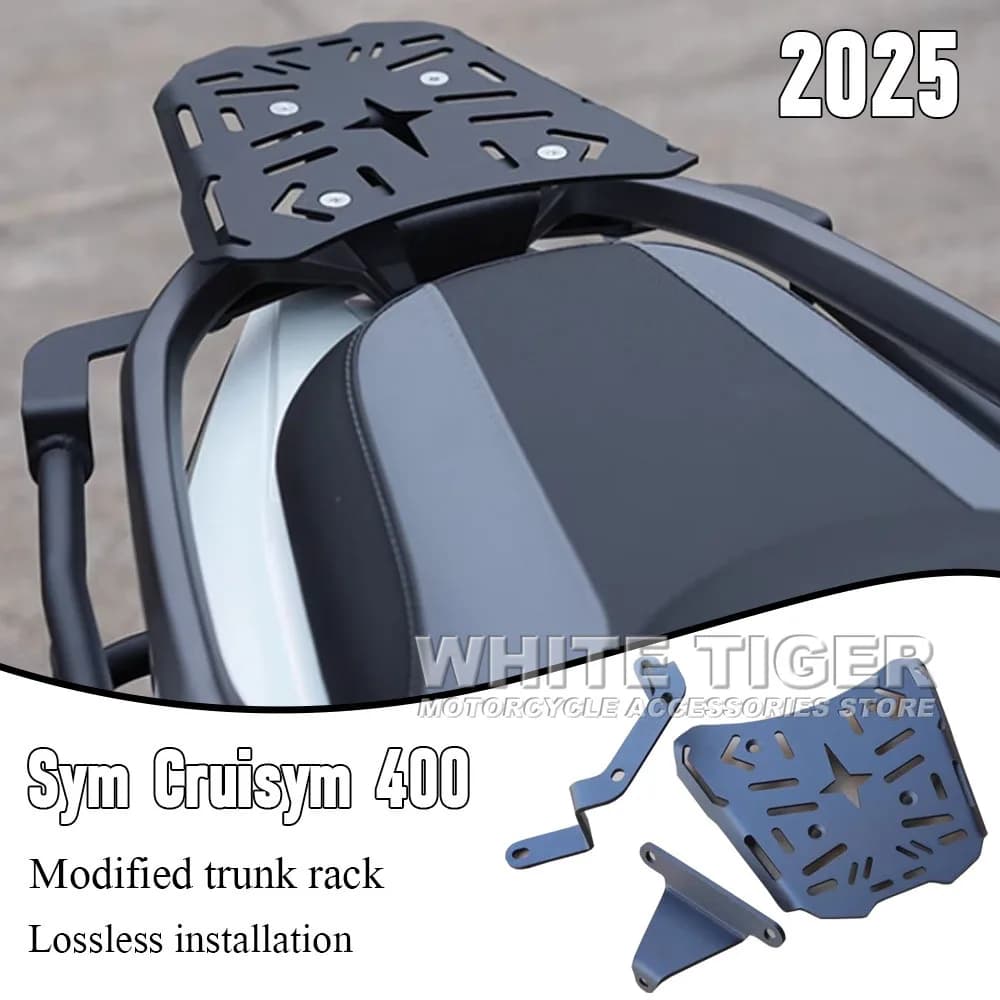 Moto Modificato Scatola di Coda Rack Scaffale Posteriore Portapacchi Posteriore Appendiabiti Accessori PER Sym Cruisym 400 Sym Cruisym400 2025