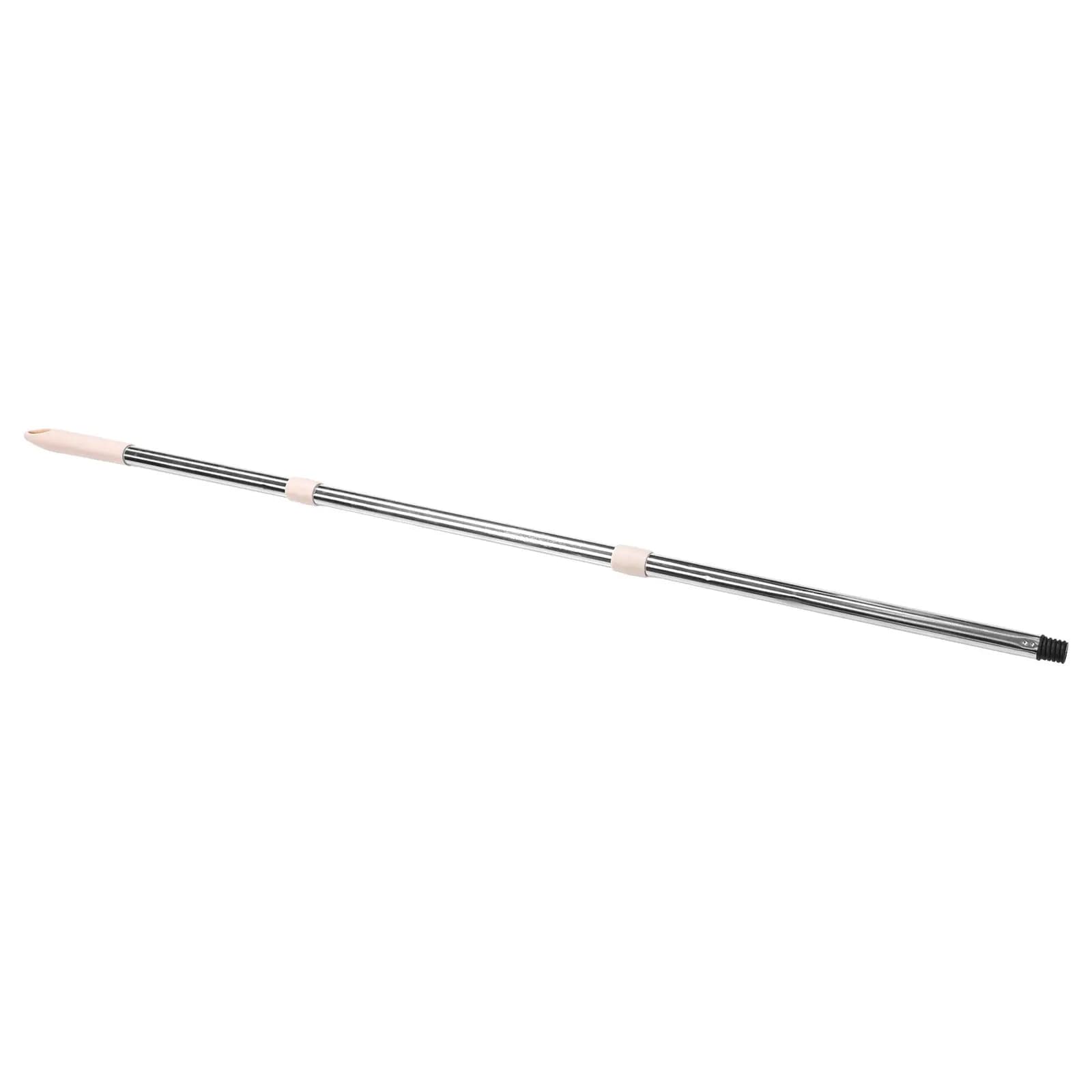 Universal Stainless Steel Three-Section Mop Handle Threaded for American German Italian Brooms Mop Heads Protective Cover Heavy