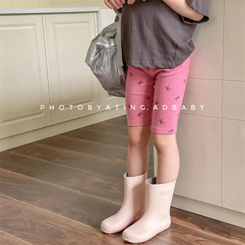Leggings Estivi Stampati al Ginocchio per Bambine, Stile Coreano, Pantaloni Elasticizzati Aderenti per Bambini