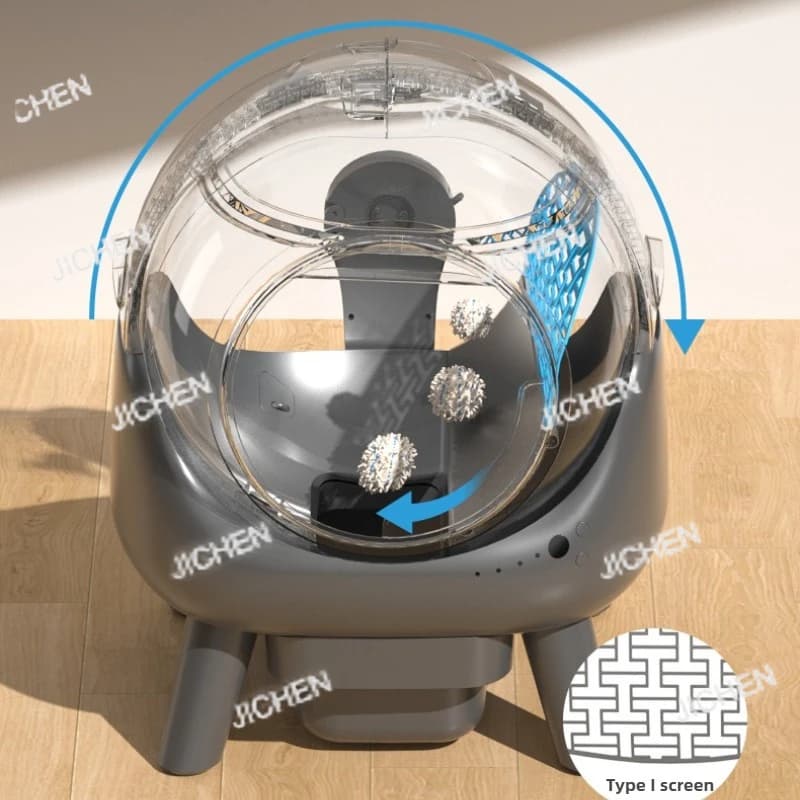 Lettiera per gatti intelligente con controllo intelligente dell'APP per la pulizia automatica, supporta la grande toilette per gatti completamente automatica WiFi con banda 2.4G