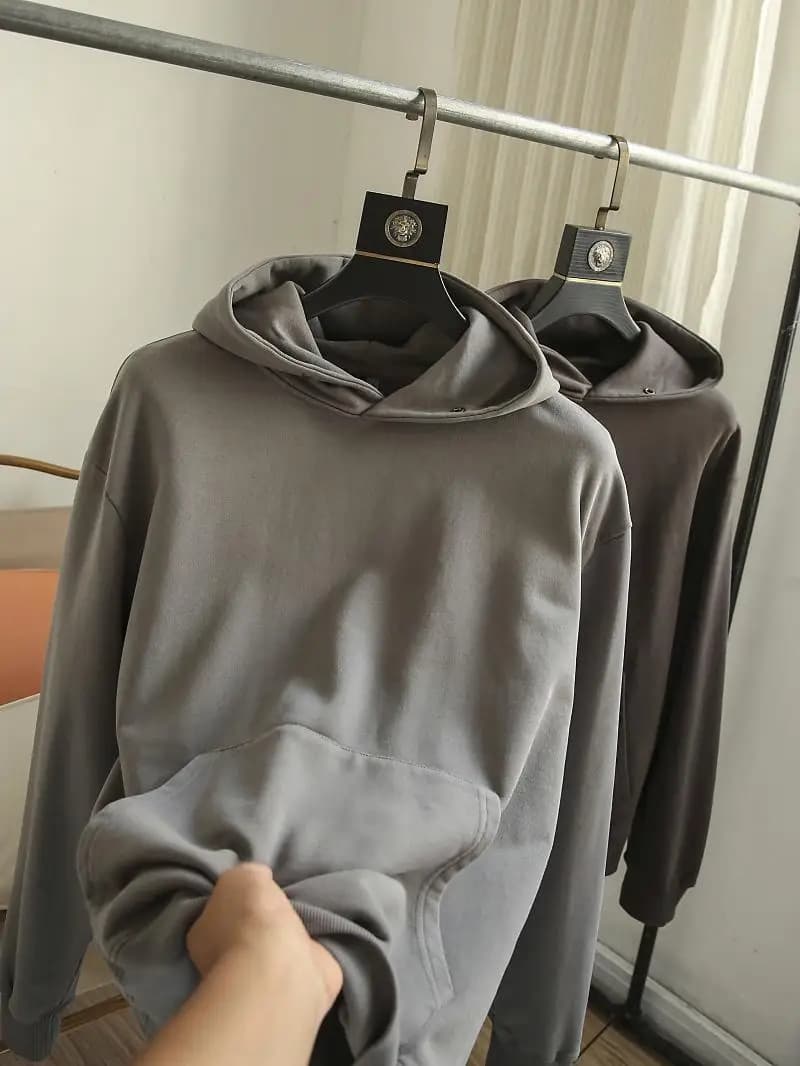 Autumn New Sle Men's Spor Casual Color Hoodie Jaet Pure Cotton Waed out Sweatirt Coat Loose Fit Youth Trend