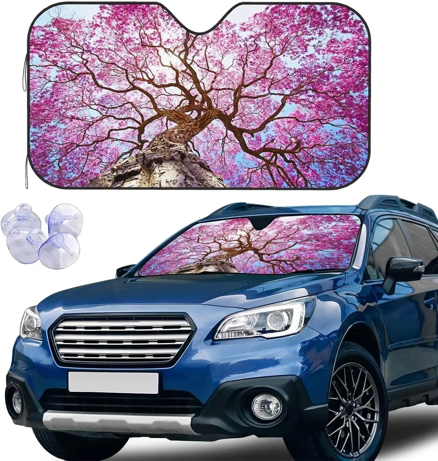 Parabrezza per albero rosa Parasole per finestre Parasole Accessori per auto Visiera parasole per auto