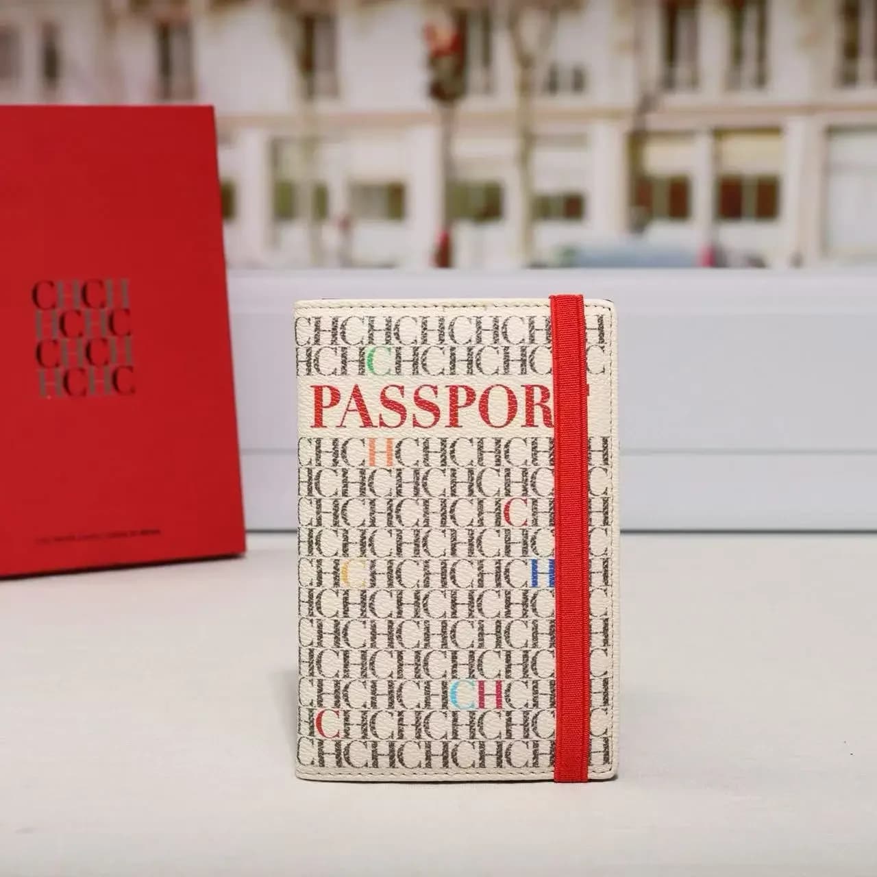 2026 Carolina Herrera HC Porta Passaporto, Organizzatore Documenti di Viaggio, Porta Carte e Biglietti