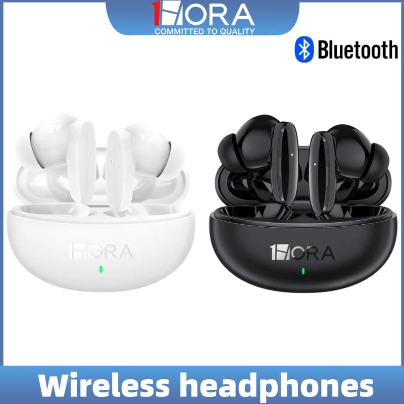 1HORA TWS Elliptical Bluetooth Headphones AUT205 Sports gaming headset In-ear Touch controls HiFI stereo HD call stable connect
