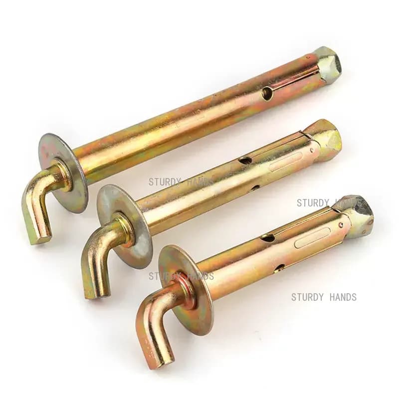 4 pezzi bulloni a parete per impieghi gravosi vite di espansione gancio di ancoraggio scaldabagno Jointer in calcestruzzo punto di ancoraggio piastrelle strumenti per falegname M10
