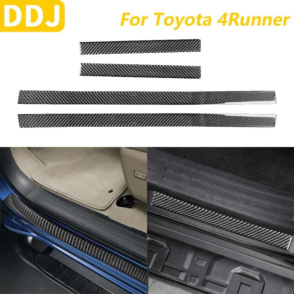 For Toyota 4runner 2010-2020 Carbon Fiber Interior Door Soil Cover Panel Trim Accessories Auto Interior Decoration Wall decal