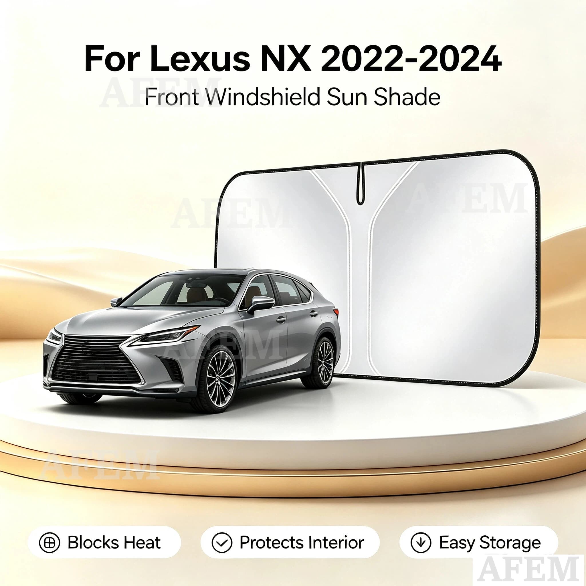 For Lexus NX 2022 2023 2024 Car Foldable Car Sun Visor Front Windshield Sunshade Heat Insulation Accessories