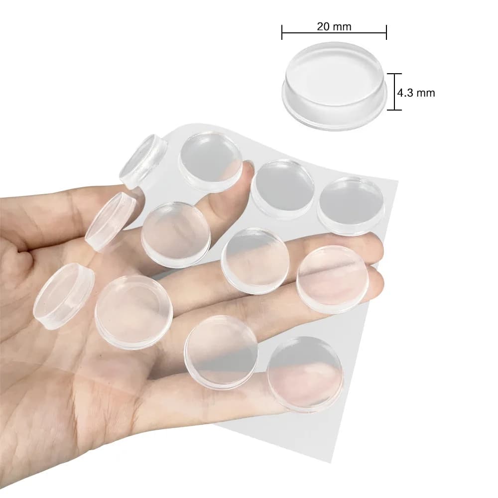 Cuscinetti Protettivi Trasparenti Autoadesivi in Silicone per Porte, Mobili, Armadietti e Cassetti