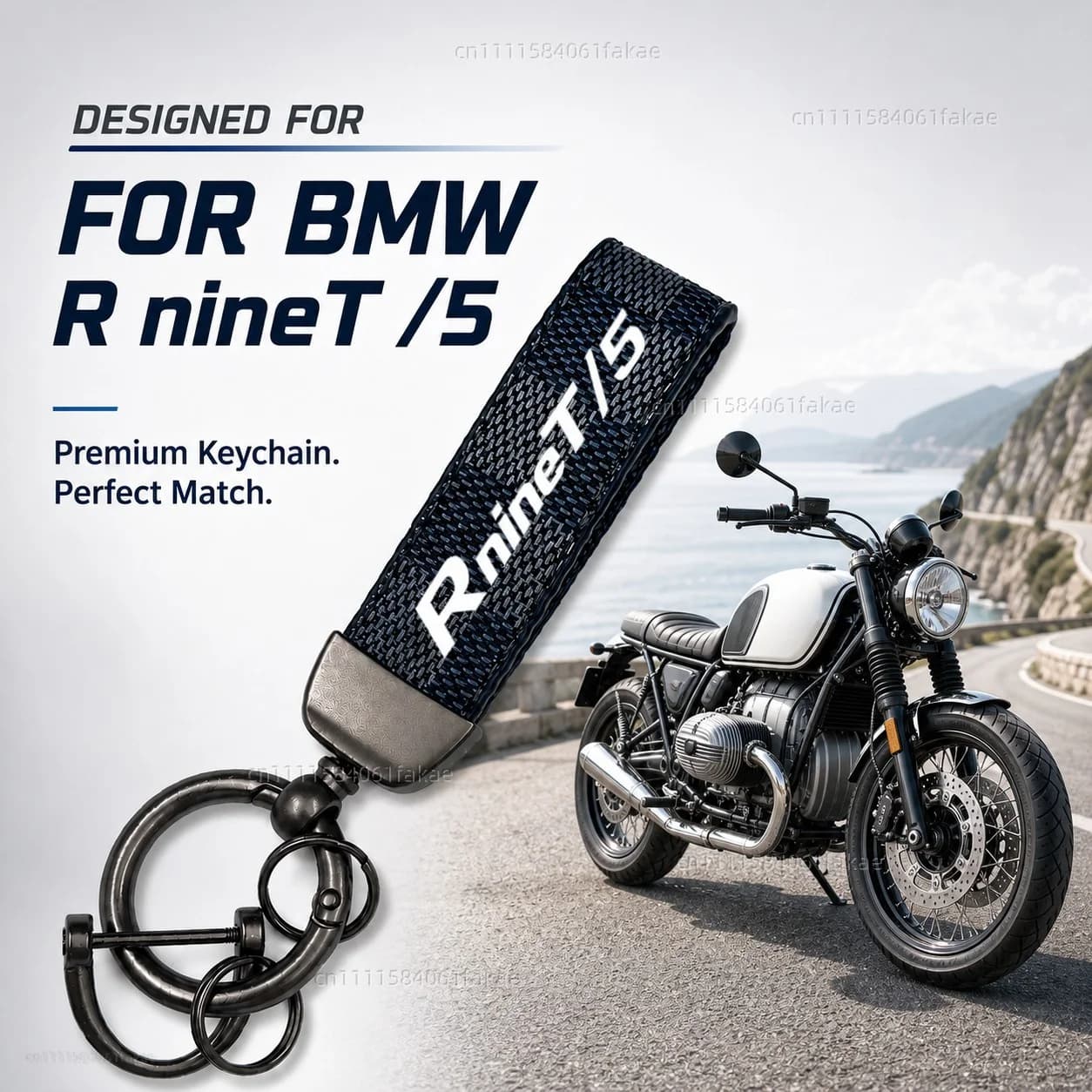 For BMW R nineT /5 2018-2026 Motorcycle Keychain Leather Key Ring Custom Logo Gift for Rider Men Women Accessories