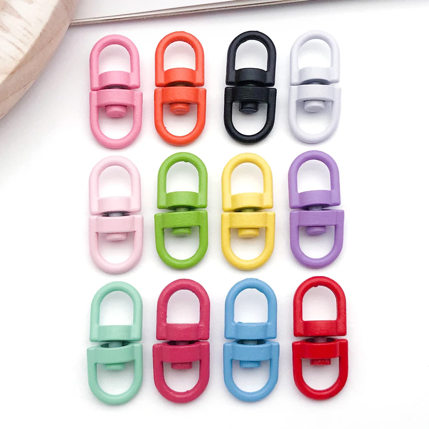 20 pieces keychain with metal swivel buckle connectors dog swivel buckle for accessories for creating diy keychain jewelry