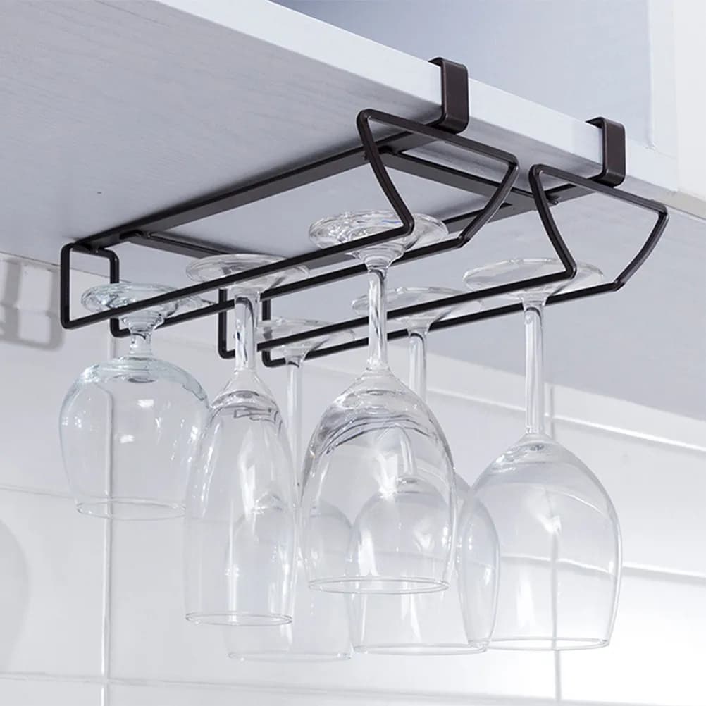 Portabicchieri in Ferro Resistente, Design Compatto e Semplice, Scolapiatti per Bicchieri da Vino Rosso, Facile da Pulire, Design Capovolto