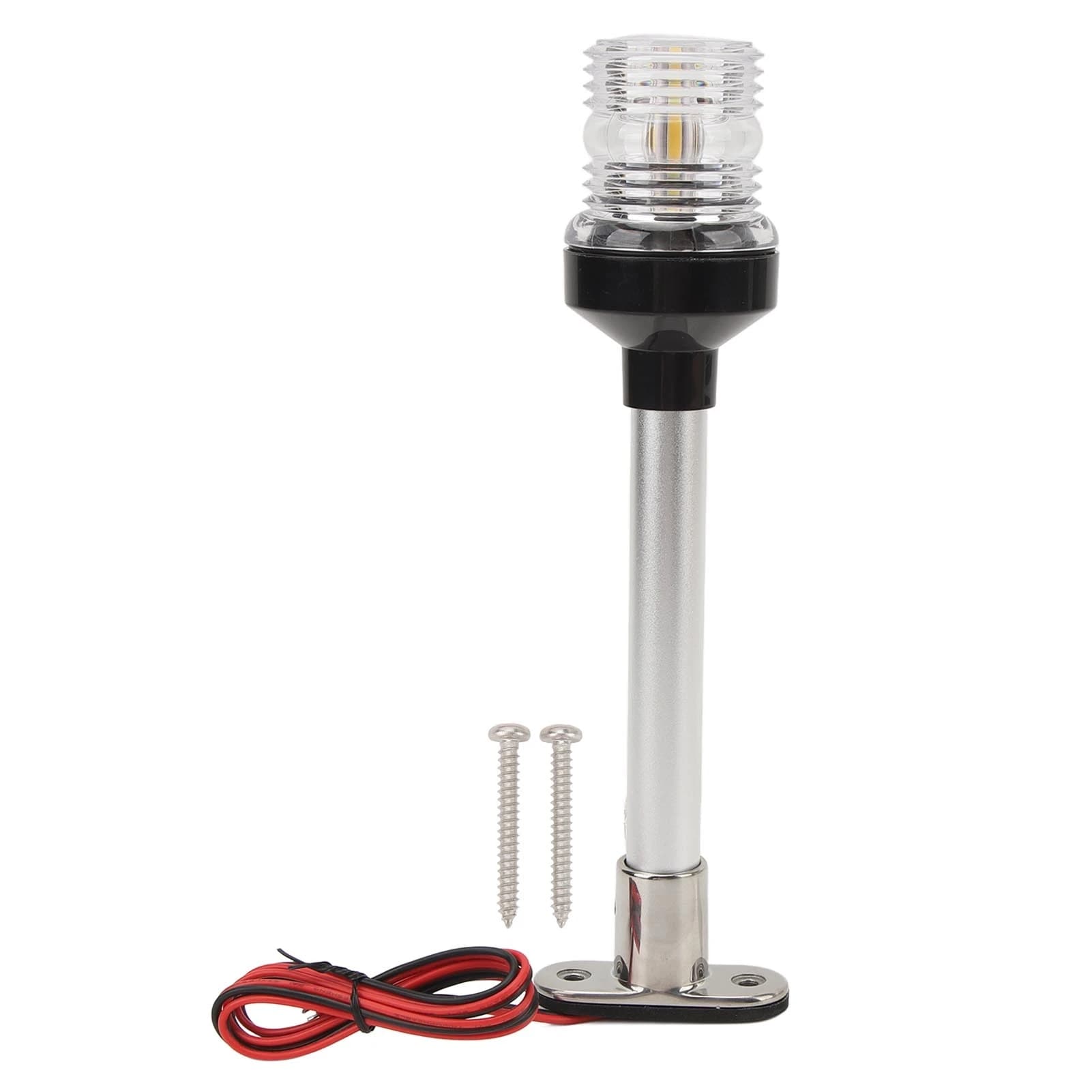 10in Boat Stern Light 360 Degree LED All Round 316 Stainless Steel Base Anchor Navigation Lights for Marine Yacht Warm White