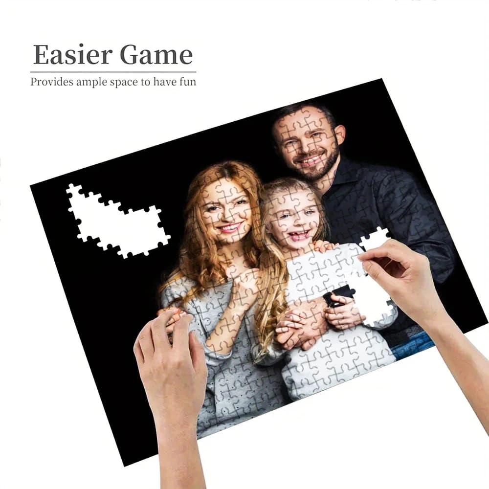 Puzzle Fotografico Personalizzato, Puzzle in Cartone/Legno con Foto di Genitori e Figli, 35/300/500/1000 Pezzi, Puzzle Fotografico Colorato
