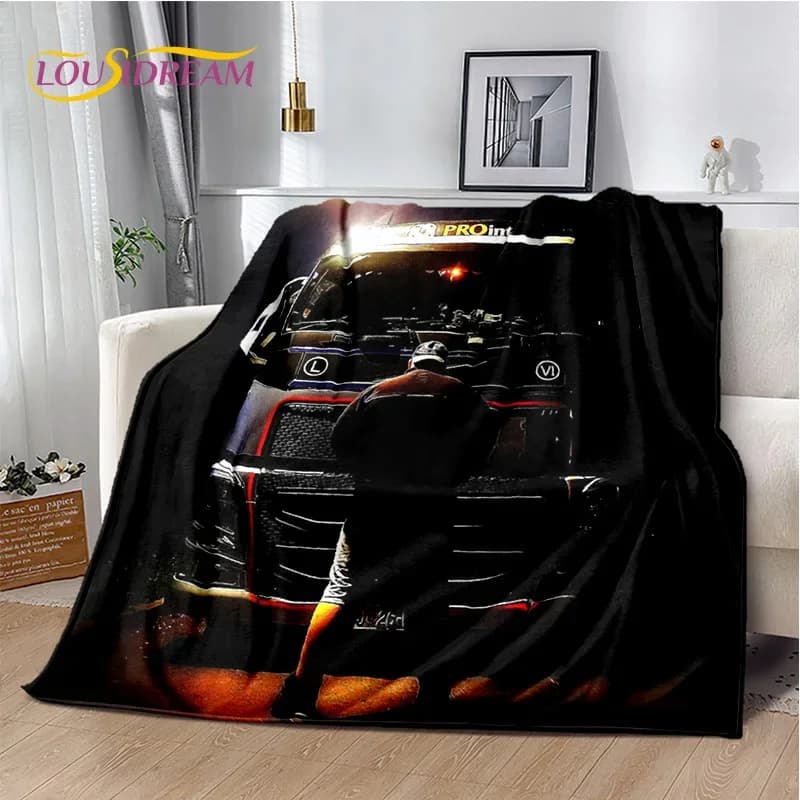 Coperta personalizzata con stampa 3D Volvo Truck Lorry, coperta morbida per casa, camera da letto, letto, divano, picnic, viaggio, ufficio, regalo per bambini