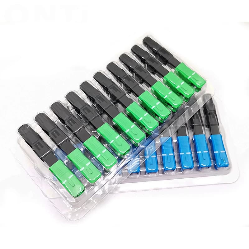 SC-APC/UPC Fiber Optic Connector Splicer Quick Connect Wire for FTTH Leather Embedded Cable Management