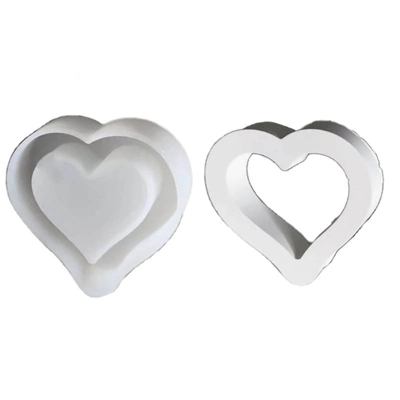 97BA Love Heart Resins Molds Castings Mould Hollow out Love Hear Silicone Mould