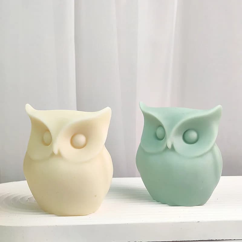 Large Owl Silicone Candle Mold Simple Animal Gypsum Resin Epoxy Handmade Soap Chocolate Baking Mould Home Decor Party Souvenirs