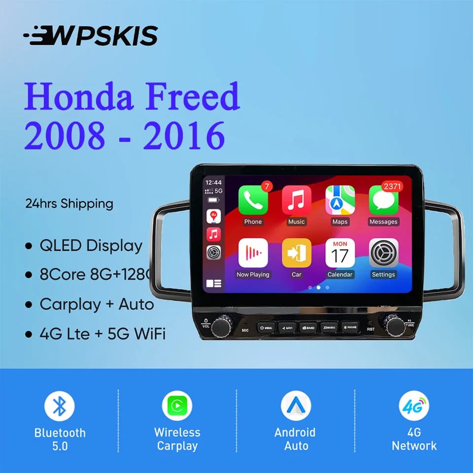 2Din Android 14 Autoradio Multimedia PC Tablet per Honda Freed 2008 - 2016 GPS DVD Video Music Player Car intelligent systems
