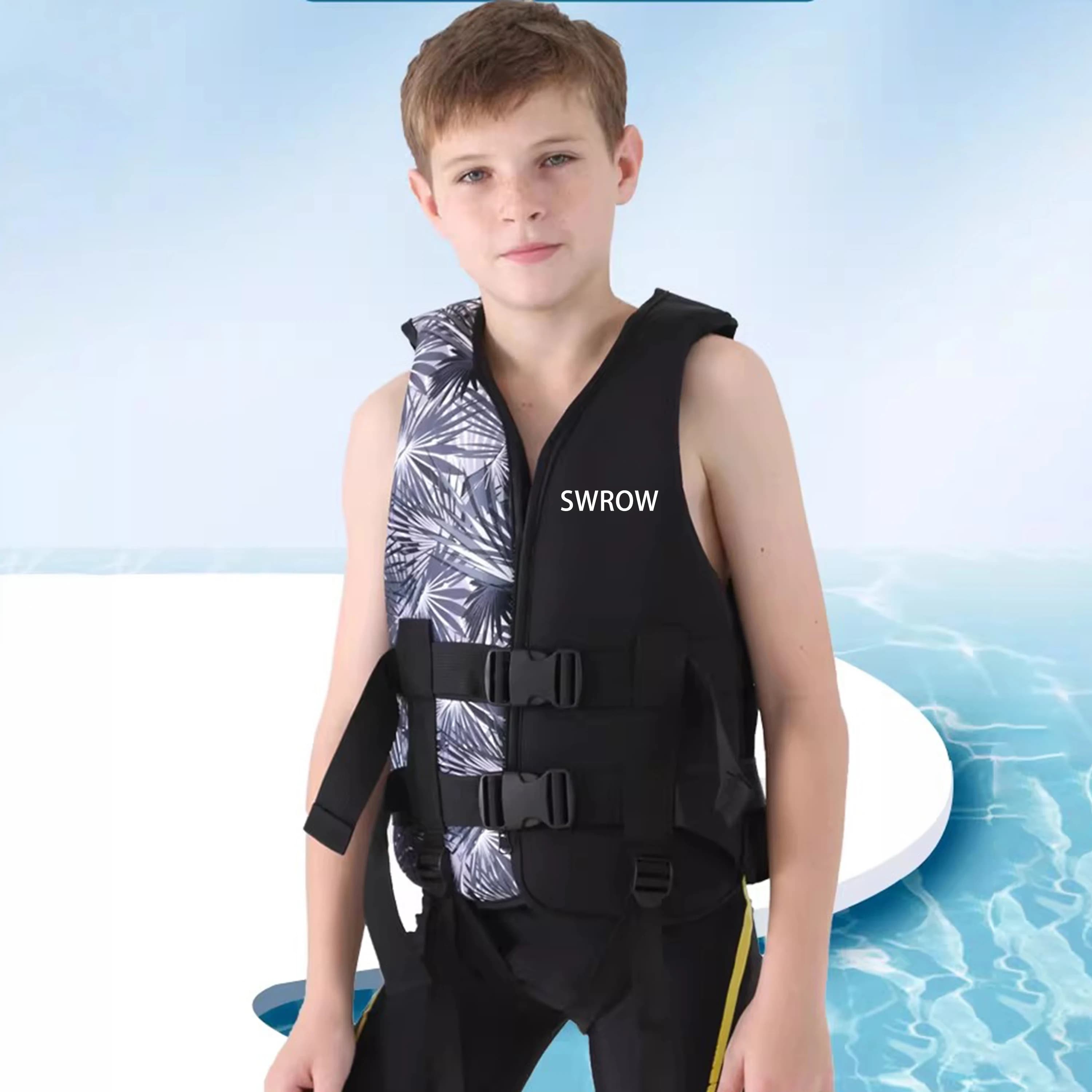 Giubbotto di salvataggio per bambini, taglia regolabile, giubbotto galleggiante per nuoto, pesca e drifting, per sport acquatici, non richiede gonfiaggio.