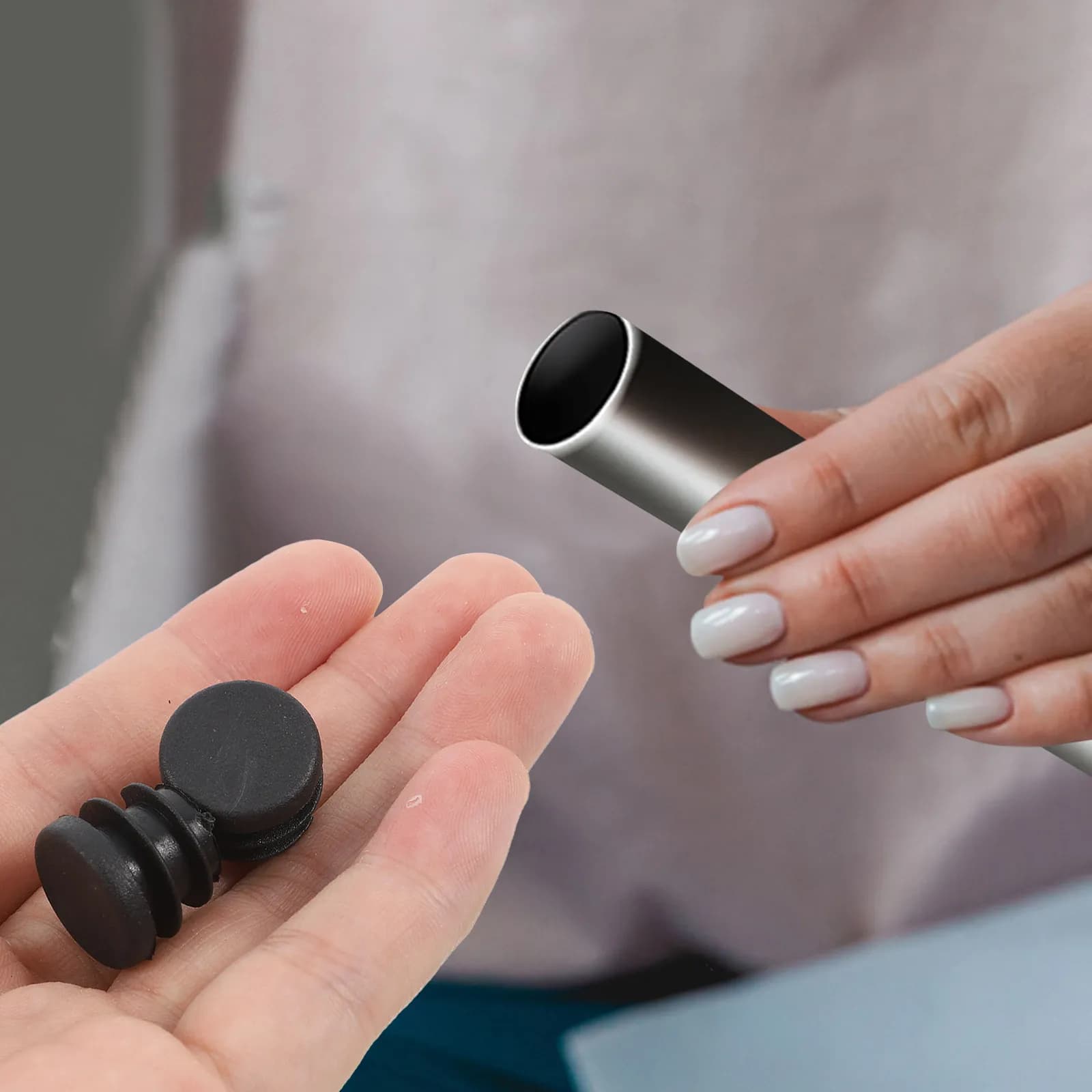 30Pcs Round Plastic Tubing End Caps Black for Chair Table Legs Furniture Protection Plug Chair Leg Caps Tubing Protection Cap
