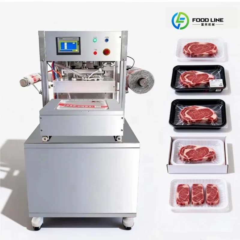 FL Customized 304 Stainless Steel 1 Year Warranty Tray Sealing Machine for Deli Meat Fresh Pasta Vegetable Salad