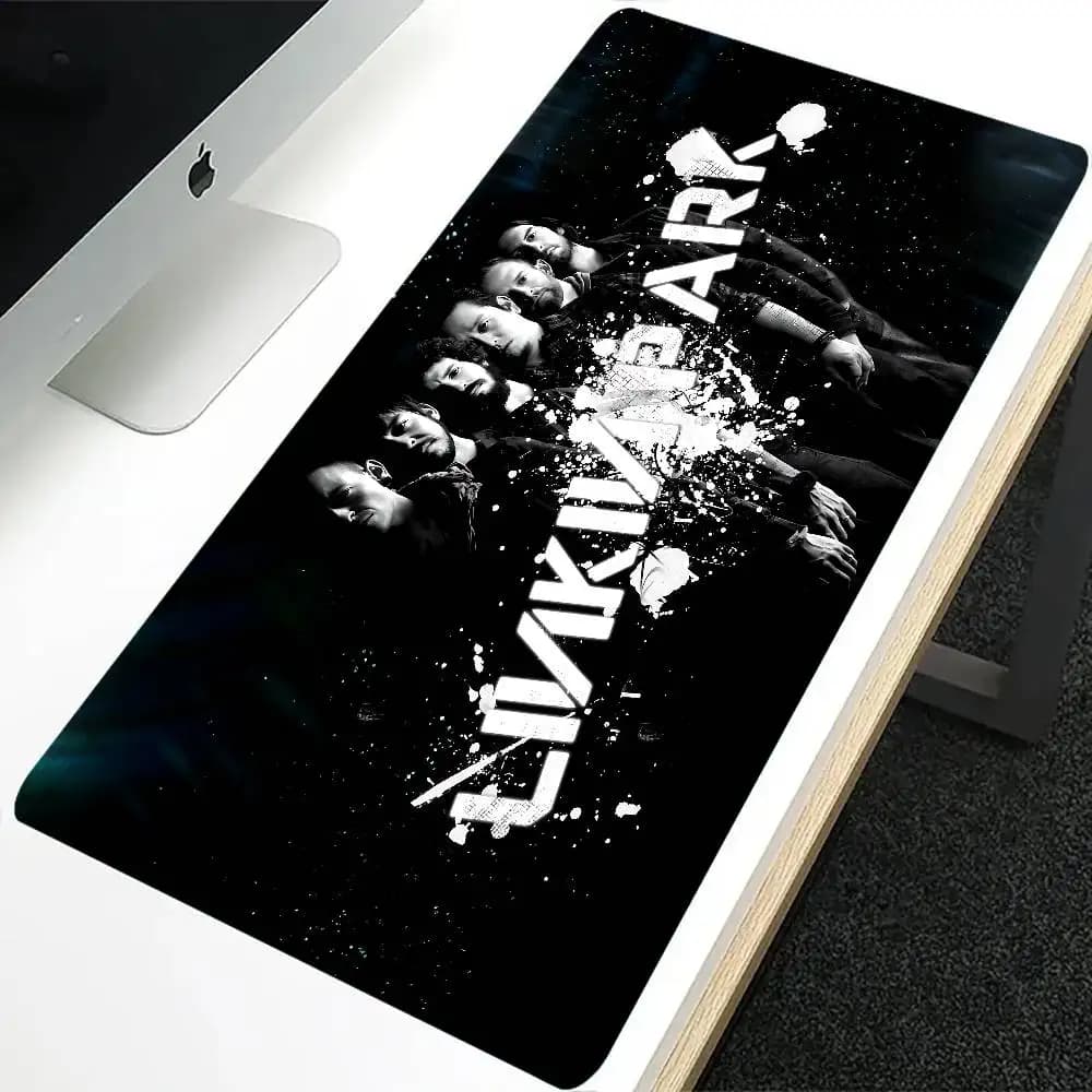 Tappetino per mouse L-Linkin P-Park Band, tappetino per mouse di grandi dimensioni, tappetino da gioco con bordi bloccabili, tappeto antiscivolo per ufficio