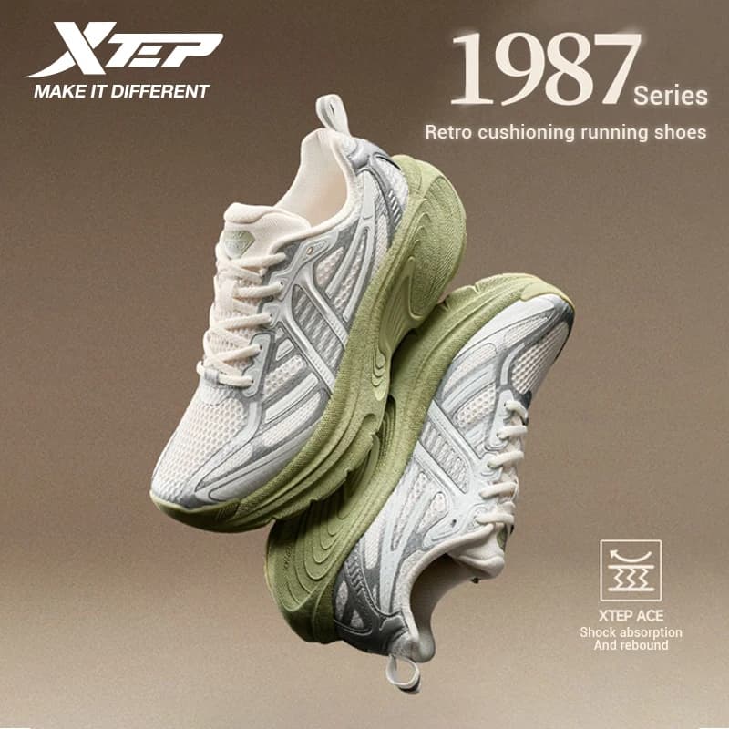 Xtep 1987 Sneakers da corsa ammortizzanti per donna 2026 Primavera Nuove scarpe da corsa sportive leggere e traspiranti 974318110053