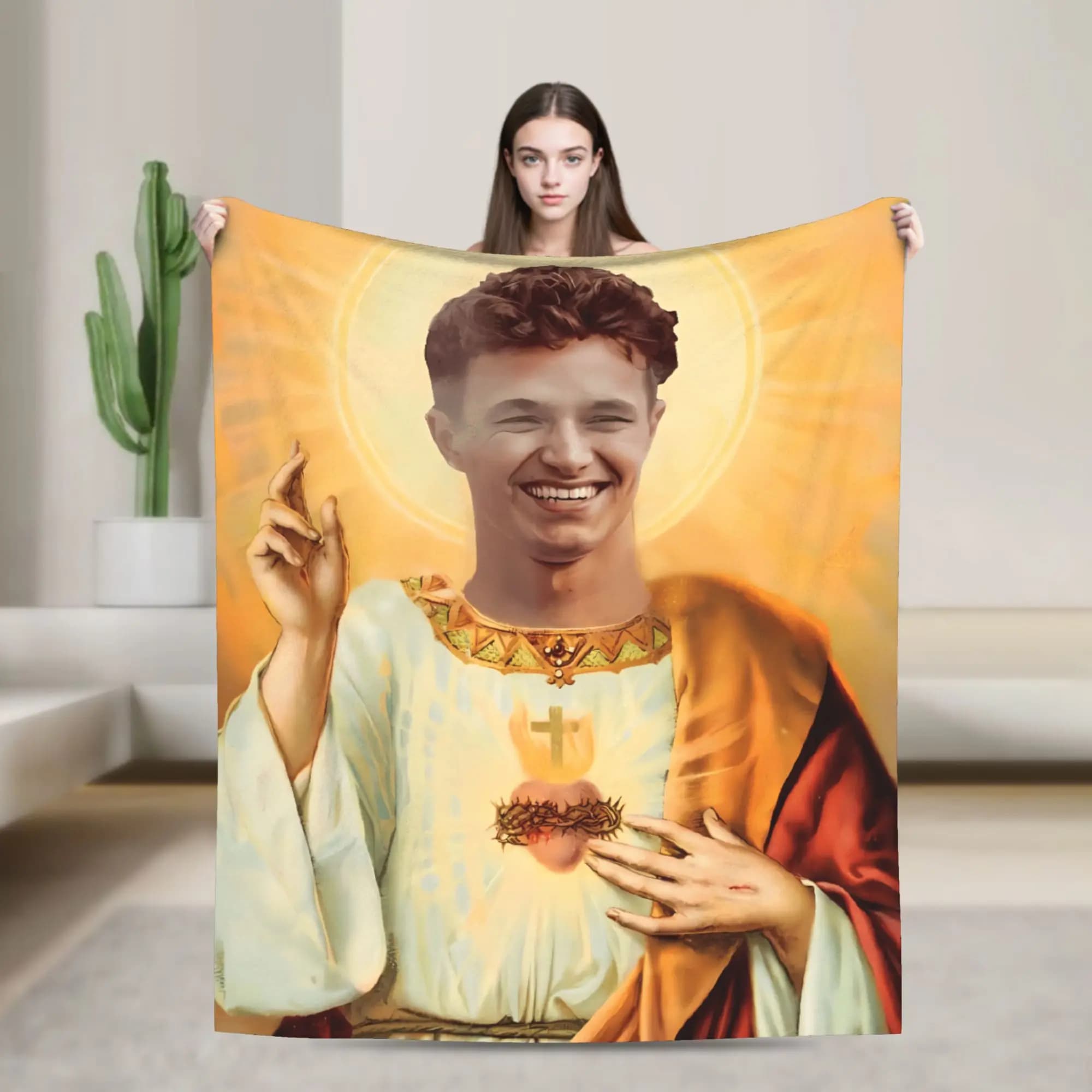 Coperta Landos Norris calda morbida e soffice peluche coperta per ragazze ragazzi divano sedia divano letto copriletto in flanella