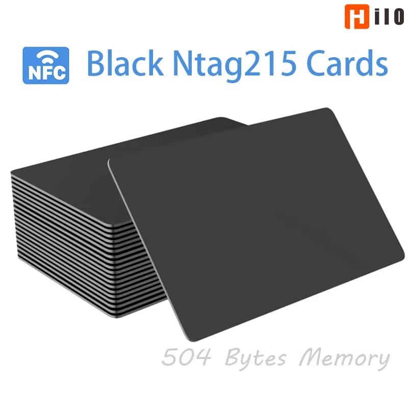5/10 Carte NFC riscrivibili Tag NFC neri Biglietto da visita NFC NFC 215 Carte NFC Ntag215 Carte NFC vuote Riscrivibili 504 byte