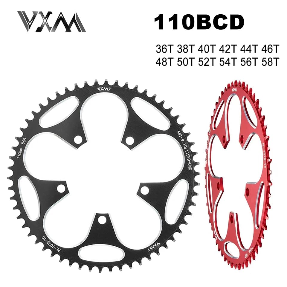 VXM 110BCD Corona 36T-52T Ruota di catena per bicicletta per Shimano SRAM 5 bulloni bici da strada stretta manovella larga accessori bici