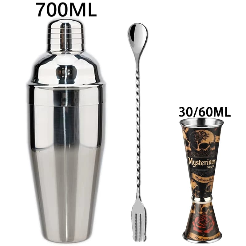 2026 Nuovo 700ML Professionale Cocktail Shaker In Acciaio Inox Barman Tazza di Vino Cocktail Mixer Martini Cocktail Shaker Bar Set