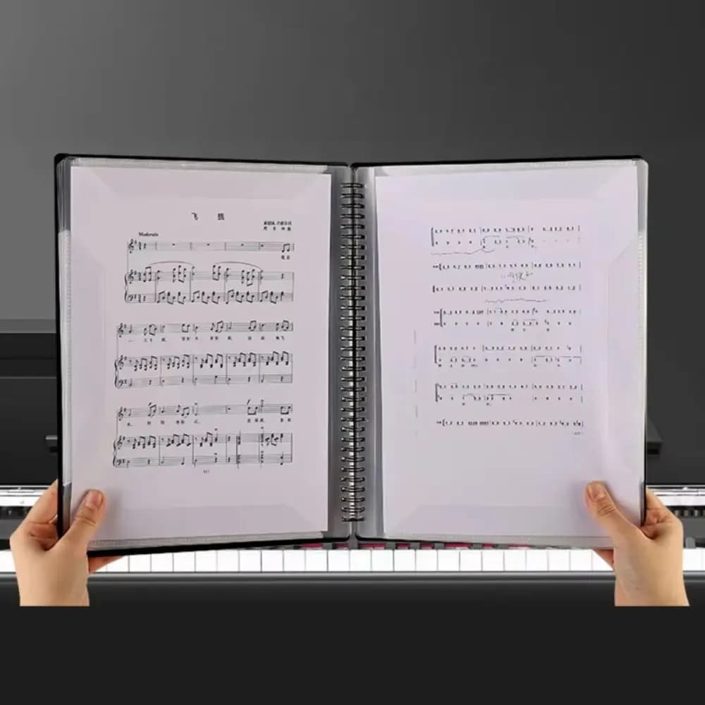 Cartella per documenti formato A4, 40 pagine, con spirale, impermeabile, rilegatura a spirale, cartella staccabile e scrivibile per ufficio