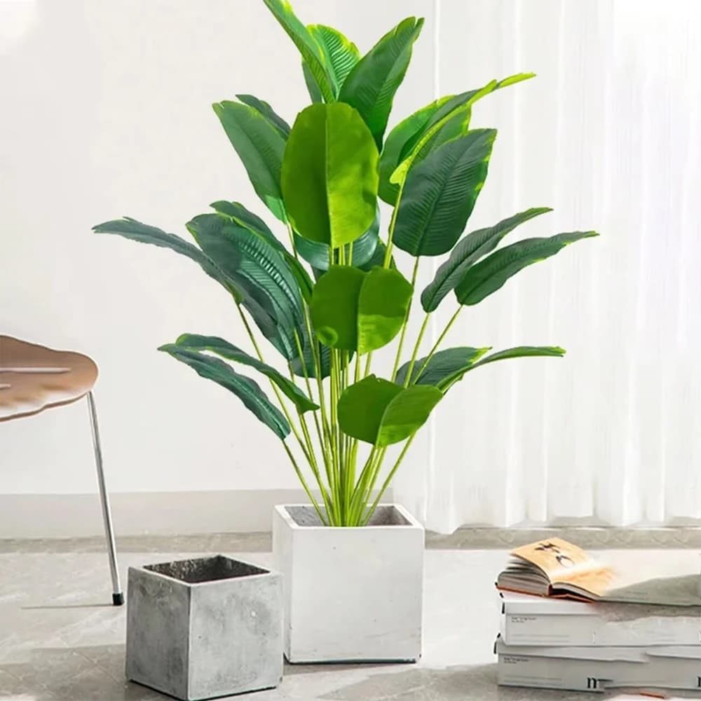 1 Pezzo di Piante Artificiali, Grande Palma Tropicale Finta, Foglie di Banano Realistiche, Monstera in Plastica per Decorazioni Casa, Giardino e Feste