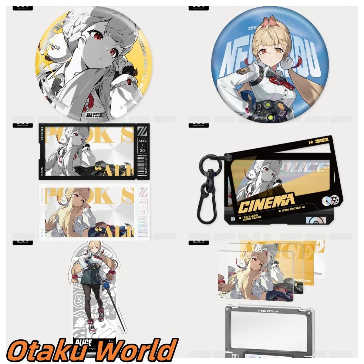Originale Alice Thymefield Badge collezione di carte Portachiavi Targa acrilica Mihoyo Anime Gioco ZZZ Zenless Zone Zero Costume Cosplay