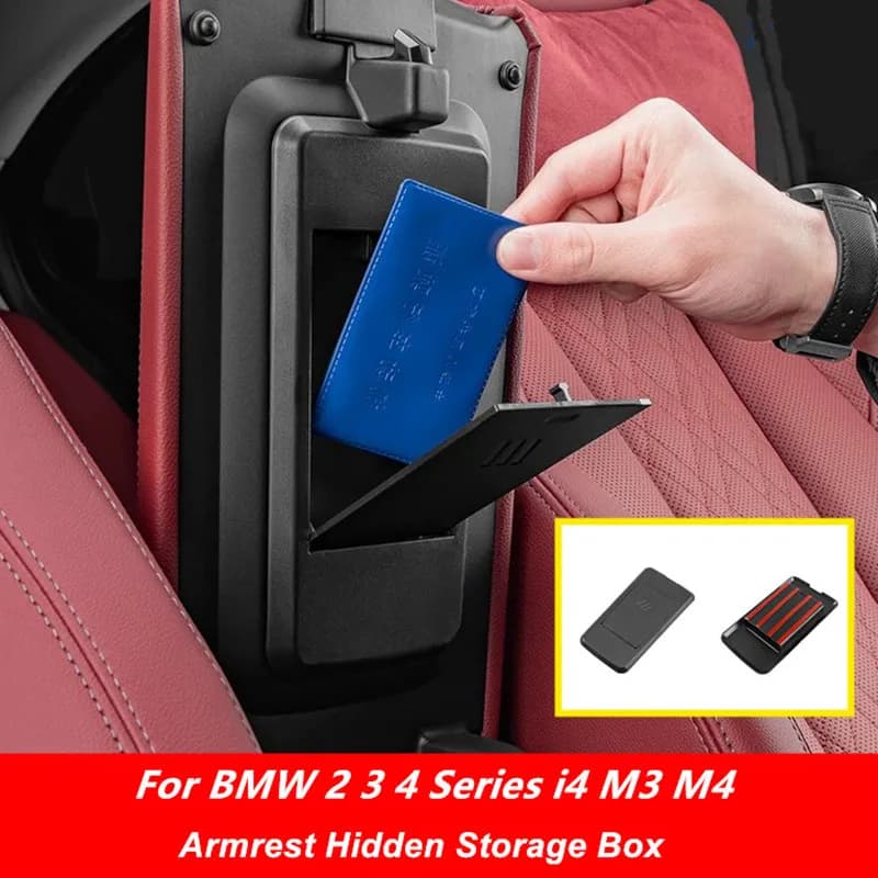 Auto Console Centrale ABS Bracciolo Scatola di Immagazzinaggio Nascosta Organizzatore Trim Modificato Per BMW Serie 2 3 4 i4 M3 M4 Accessori Interni