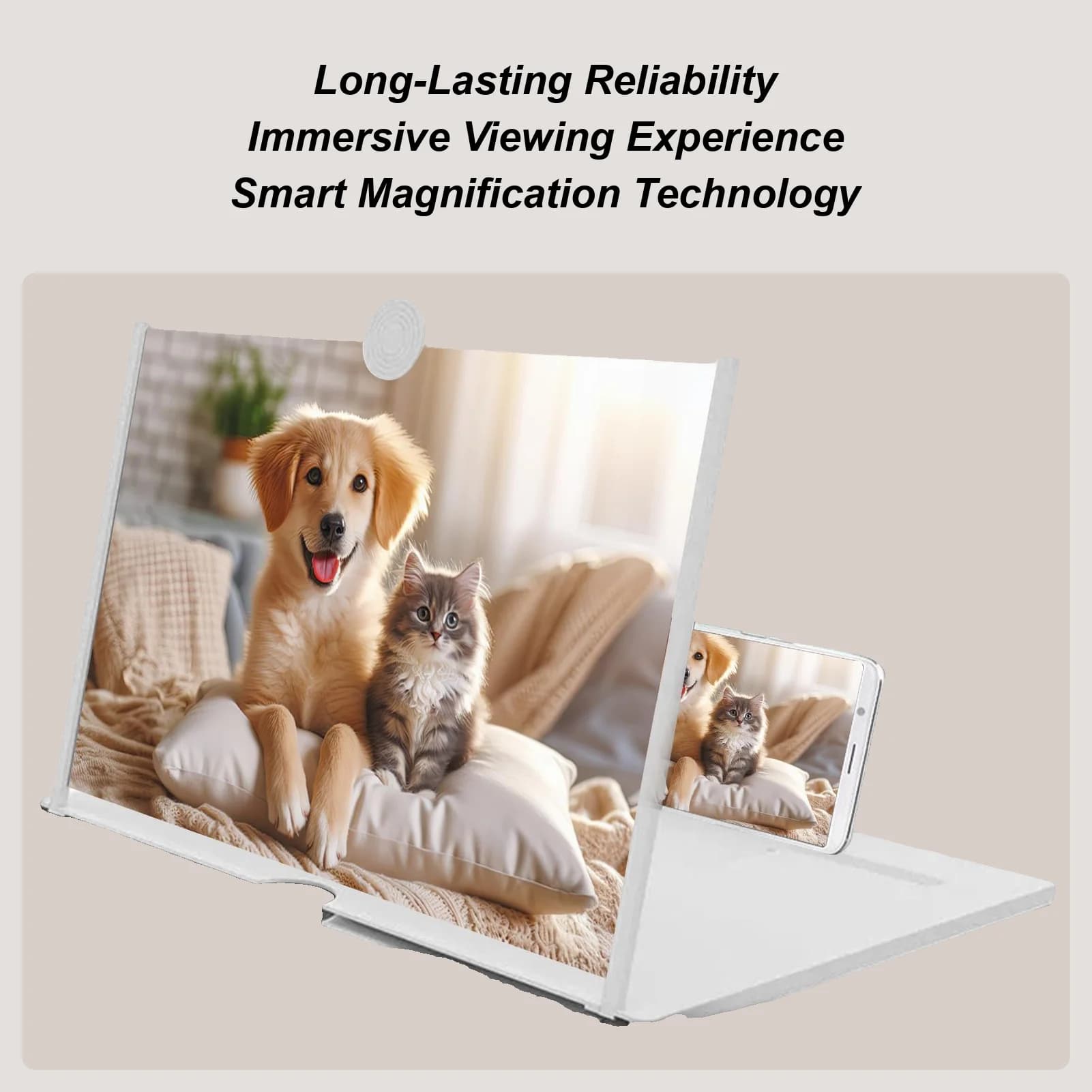 Screen Magnifier For Smartphone HD Magnifying Glass Mobile Phone Magnifier Projector Screen For Video Movie Game Elderly Book