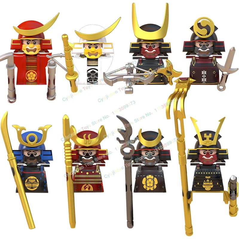 WM6096 WM6090 medievale Samurai Armor Building Blocks Mini Action Figures mattoni giocattoli educativi per i regali dei bambini