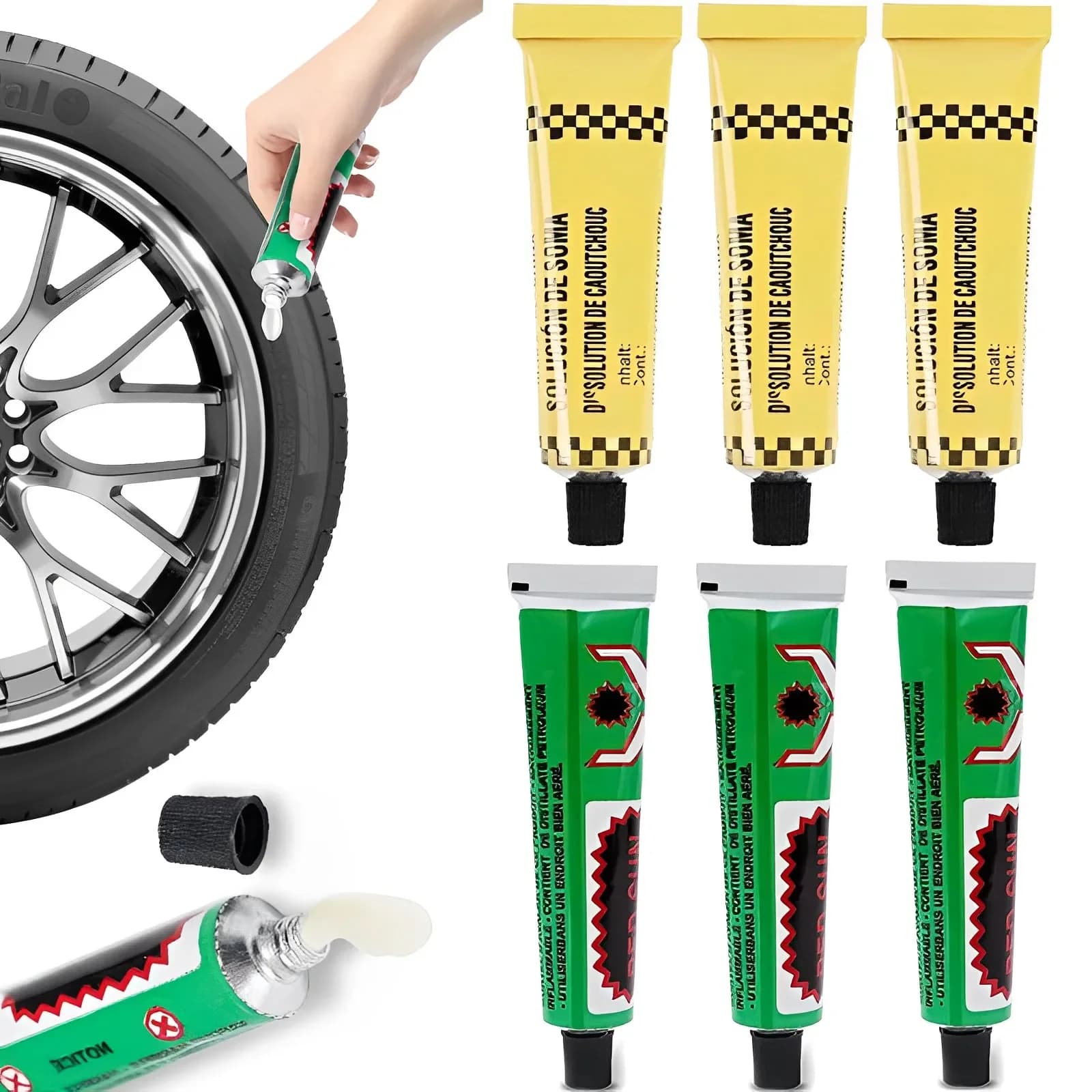 12g/20ml Pneumatico Riparazione di Pneumatici Colla Auto Moto Ruota di Bicicletta Riparazione Camera d'aria Puntura Colla di Gomma Strumenti Accessori Auto
